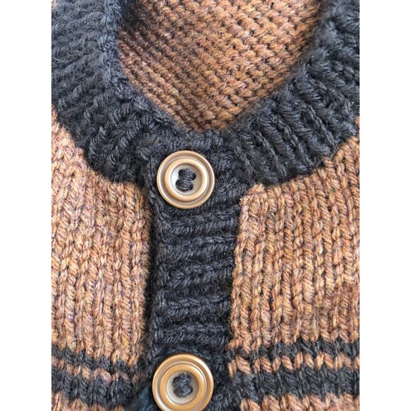 1-2T Boys Two-Tone, Hand Knitted Baby Cardigan Sweater, Warm, Soft & Comfy - Picture 8 of 14